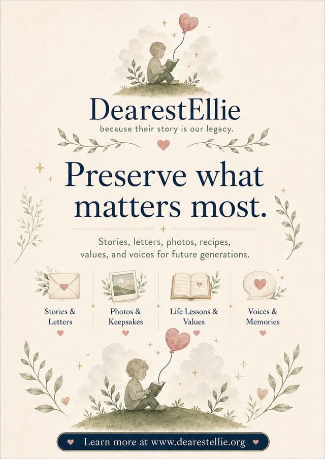 DearestEllie graphic — Preserve what matters (flyer)